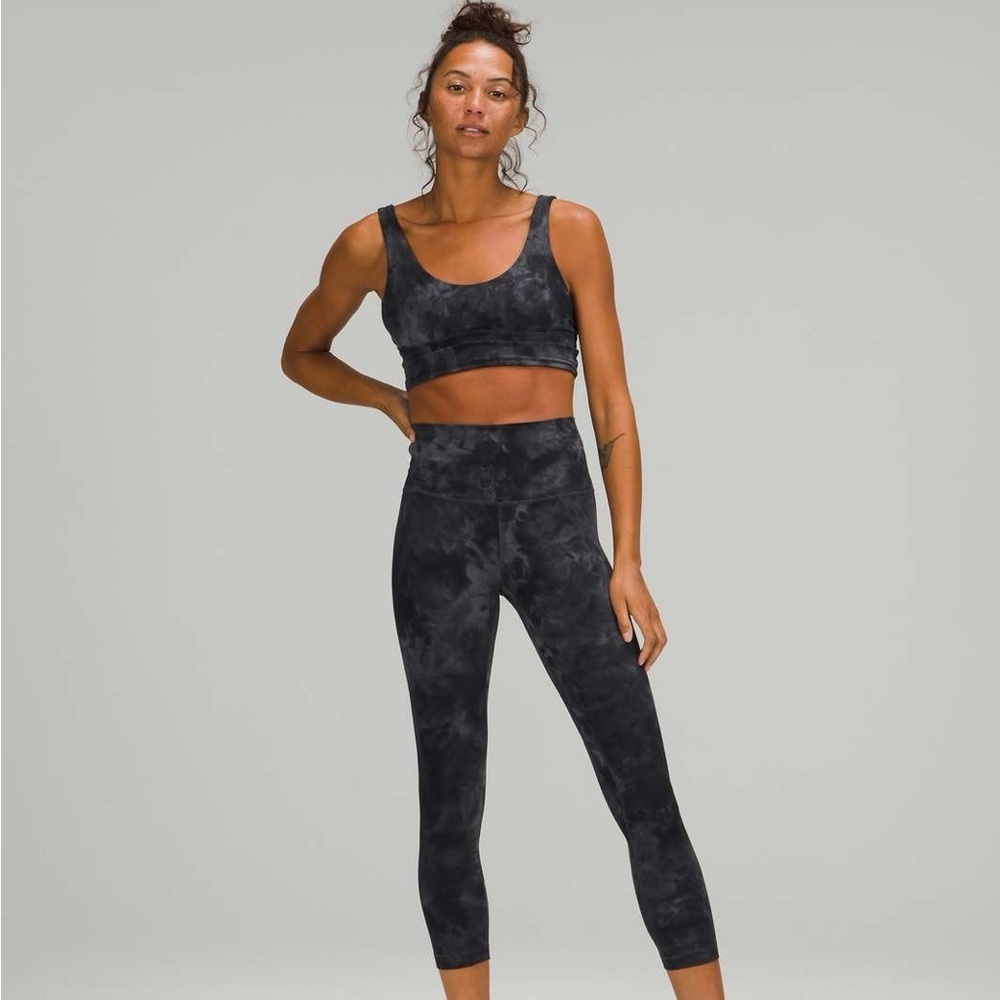 Lululemon Align High-Rise Crop 23"-Diamond Dye Pitch Grey Graphite Grey- Size 0